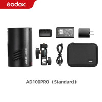 Карманная вспышка Godox AD100Pro 100Ws TTL 2,4G HSS 1/8000s с литиевой батареей 7,2 В/2600 мАч 360 полная мощность вспышки 0,01-1