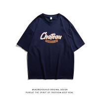 悟空有貨日系復古字母印花短袖T恤男女潮牌寬鬆情侶休閒百搭T恤