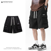 悟空有貨街頭復古多口袋工裝短褲男潮牌寬鬆闊腿休閒百搭五分潮褲