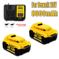 Литиевый сменный аккумулятор DCB200 20 в 8000 мАч для Dewalt 18 в DCB184 DCB200 DCB182 DCB180 DCB181 DCB206