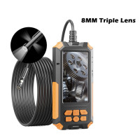 Промышленный эндоскоп с двойным и тройным объективом, 4,5 дюйма, 1080P