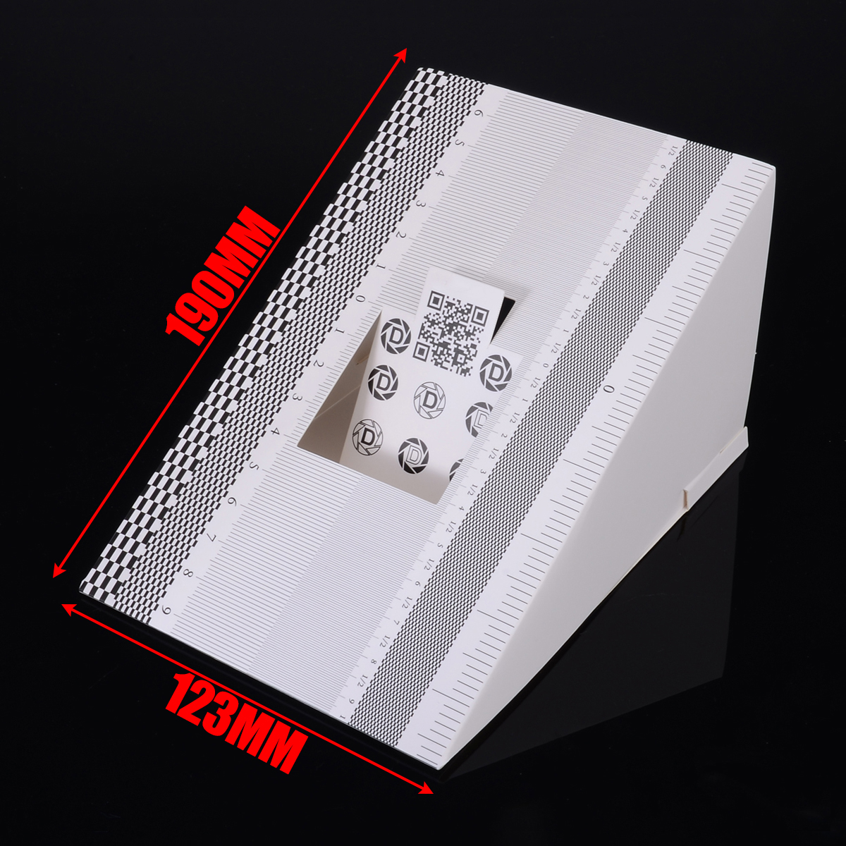 Mayitr 1pc Folding Card Lens Focus Testing Tool Professional Calibration Alignment AF Micro Adjustment Ruler Chart