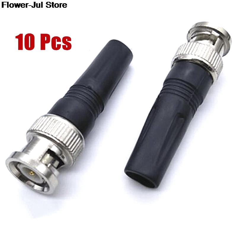 10Pcs Bnc Male Connector For Twist-On Coaxial Rg59 Cable CCTV Solderless Plug Connector