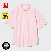 Uniqlo 男裝女裝情侶 牛津紡襯衫外套短袖商務休閒白色襯衣457787