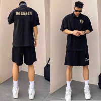 真維斯集團PINBALL夏季高級感美式短袖t恤男翻領純色polo衫上衣潮