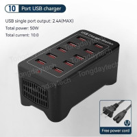 Зарядное устройство с двумя USB-портами на 60 портов, 300 Вт