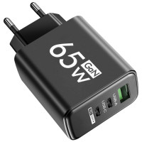Зарядное устройство PD с USB-портом и поддержкой быстрой зарядки, 65 Вт