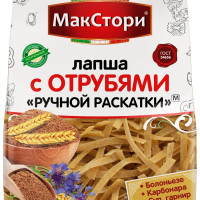 Лапша с отрубями МакСтори, макаронные изделия из твердых сортов пшеницы 250 гр, 6 шт
