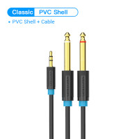 Аудиокабель-адаптер Vention с позолоченным штекером 3,5 мм на 6,35 мм