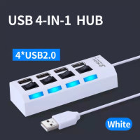 7-портовый концентратор Usb 2,0, один перетаскиватель, четыре разветвителя, мини-концентратор с розеткой «подключи и работай»/4-портовый разветвитель Usb