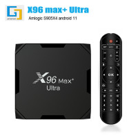 ТВ-приставка X96 Max Plus Ultra S905X4 четырехъядерная 4 Гб 64 Гб AV1 8K Wifi BT медиаплеер 4 ГБ 32 ГБ ТВ-приставка для Android 11,0