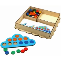 Развивающая игра "Умное облачко", мозаика с набором карточек