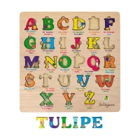 Рамка-вкладыш сортер деревянная "Французский алфавит"