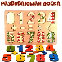 Развивающая доска "Разноцветные цифры" (16 деталей)