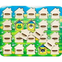 Мемори для развития памяти "Мемо домики", 20 окошек, memory