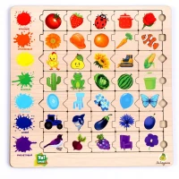 Рамка-вкладыш для детей / ассоциации цвета - фигуры