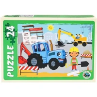 Макси-головоломка "Синий трактор", 24 крупных элемента