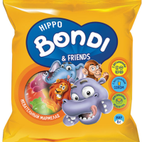 «HIPPO BONDI & FRIENDS», мармелад жевательный с соком ягод и фруктов, 70 г