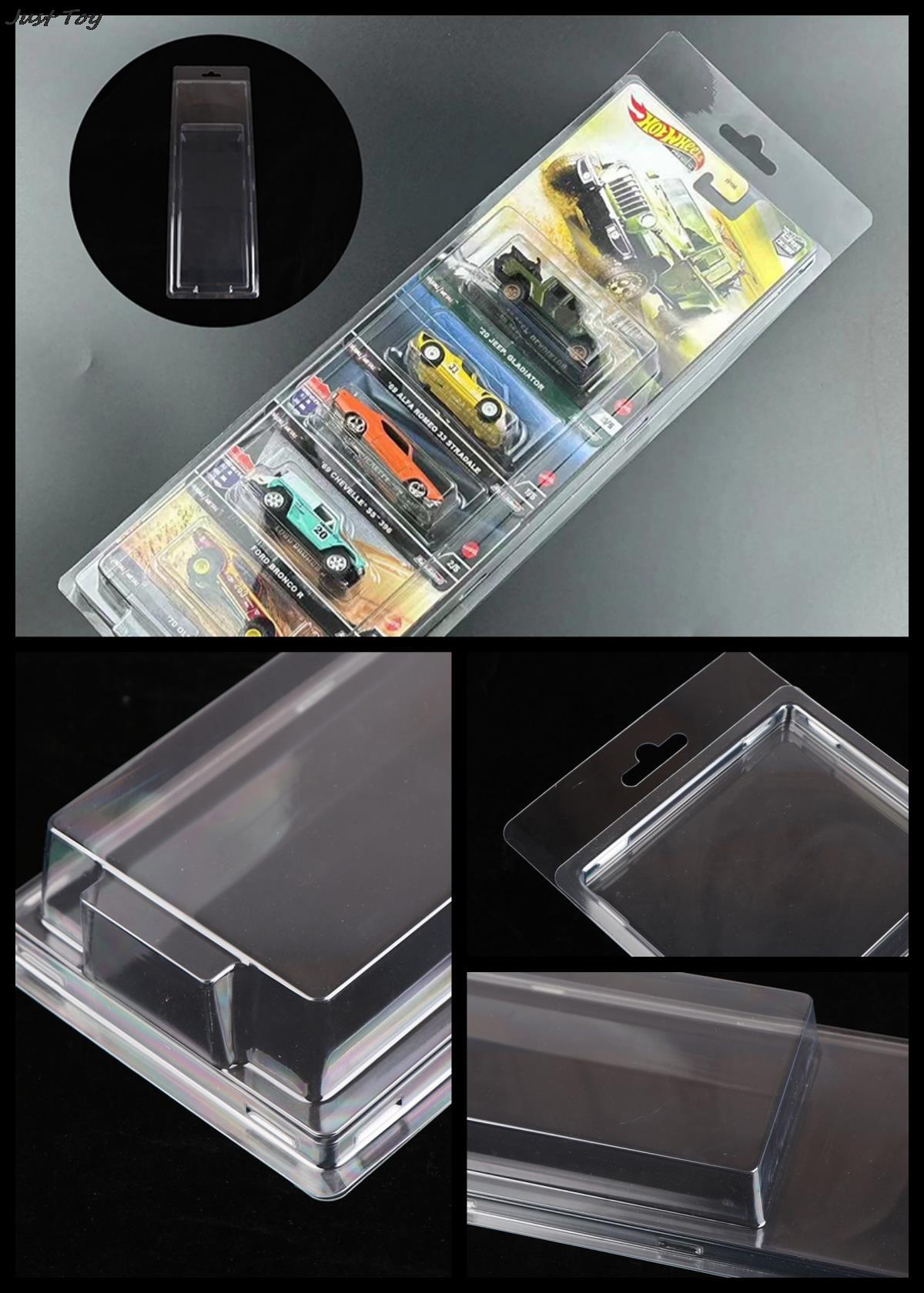 1PC Plastic Hotwheels Protector For 5 Card Basic Wheels Automobile Culture Transport Fleet Series  Board Card Protective Case