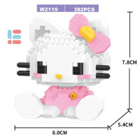 Блочный конструктор Sanrio с героями аниме Hello Kitty My Melody Cinnamoroll Pompurin Kuromi