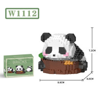 Новое поступление, Милая Мини-панда в национальном стиле, микро собранные животные, строительные блоки, творческий мультяшный орнамент для творчества, игрушки для детей