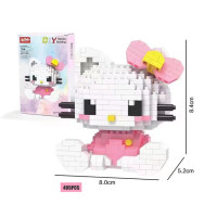 Новый конструктор Hello Kitty, конструктор из аниме, конструктор-головоломка для Lego Melody Kuromi, детские игрушки, чармандер, 3D модели-головоломки