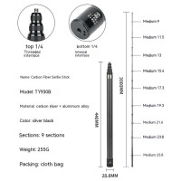 Монопод для селфи из углеродного волокна, 2,9 м, для Insta360 One X 3 /DJI Action 4/gopro