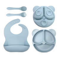 Посуда детская силиконовая для кормления малышей 4 предмета