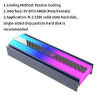Алюминиевый радиатор для жесткого диска ARGB M.2 SSD