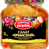 Салат "Крымский" с томатами, солёным огурцом и перцем, 500 мл