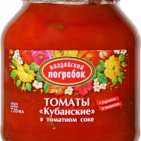 Валдайский Погребок Томаты "Кубанские" в томатном соке с укропом и чесноком, 720 мл