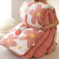 Толстое одеяло из овечьей шерсти, двустороннее женское одеяло, Кашемировое Стеганое теплое зимнее плюшевое одеяло, одноместное, двухместное, размер Queen