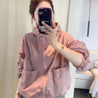 erouy moussy防曬衣女薄款新款時尚百搭小個子短款運動衝鋒衣外套