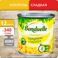 Упаковка 12 банок Кукуруза сладкая Бондюэль 340г