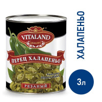 Перец Vitaland Халапеньо резаный зеленый, 3л