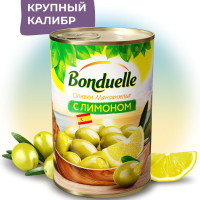 Оливки Bonduelle "Мансанилья" с лимоном, 300 г