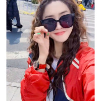 歐洲站2023春季新款撞色拼接連帽外套女百搭寬鬆韓版長袖開衫上衣