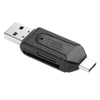 Мини OTG USB2.0 Type-C кардридер памяти для SD TF карты Micro SD Type C