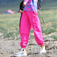 北京森林戶外2023春秋旅行潮牌防水透氣寬鬆耐磨登山衝鋒褲女式