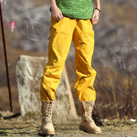 雪丘島戶外四季款衝鋒褲防風防水全壓膠寬鬆版型帶透氣拉鍊衝鋒褲