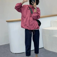 連帽棒球服女春季潮牌設計感小眾休閒字母運動外套薄款防曬上衣