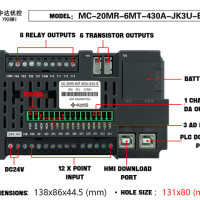 Встроенный аналоговый вход и выход сигнала YKHMI 4,3 "PLC HMI Встроенный аналоговый вход и выход сигнала, совместимый с Mitsubishi FX1S/FX3U