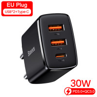 Зарядное устройство Baseus PD 20 Вт USB Type C для iPhone 14 13 Pro Max Plus Xiaomi 30 Вт Быстрая зарядка QC3.0 Type C
