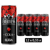 Газированный напиток Evervess Cola в ж/б, 12 шт х 0,33 л