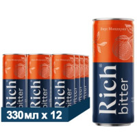 Газированный напиток Rich Bitter Mandarin Рич Биттер Мандарин ж/б 0,33 по 12 шт.