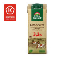 Село Зеленое Молоко питьевое ультрапастеризованное 3,2%, 950 мл