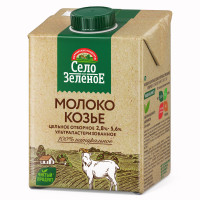 Молоко козье Село Зеленое отборное, Edge, 0,5 кг, 0,487 л