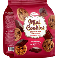 Печенье Брянконфи Mini cookies с кусочками шоколада, 200 гр