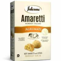 Печенье Falcone Amaretti Амаретти мягкие с ароматом цитрусовых, 170 г / итальянское миндальное печенье с цитрусом