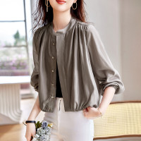 JOVKATTI夏季外套女2023新款爆款時尚百搭休閒簡約短款防曬上衣潮